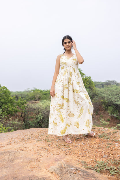 Maya eco printed dress