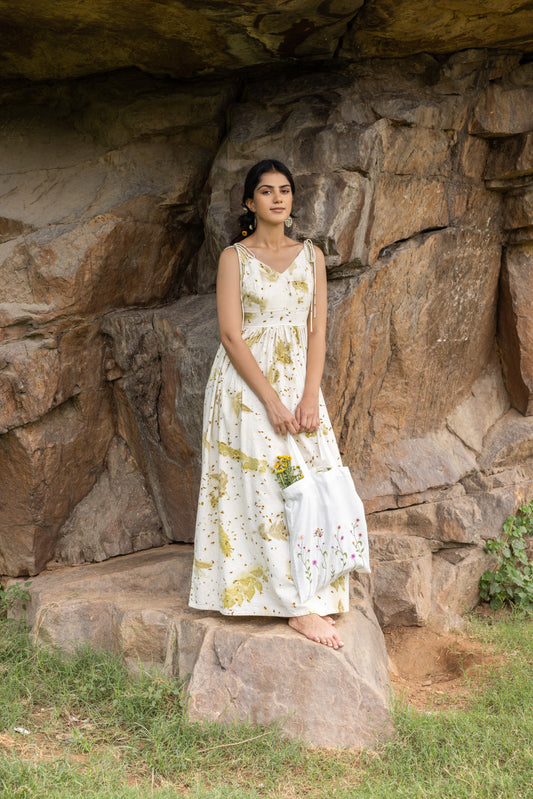Maya eco printed dress