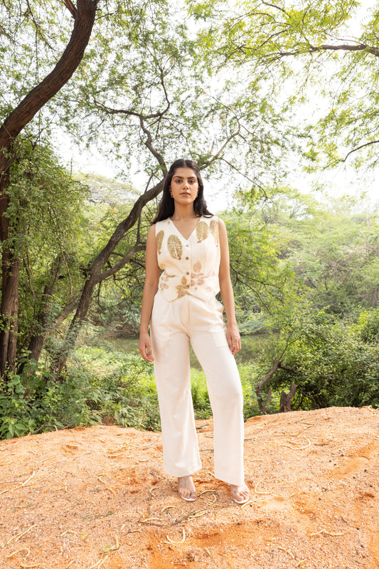 Leaf Whisper Eco-Printed Cotton Set