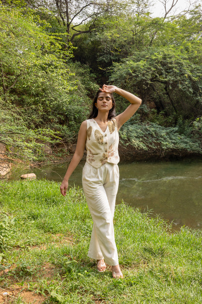 Leaf Whisper Eco-Printed Cotton Set